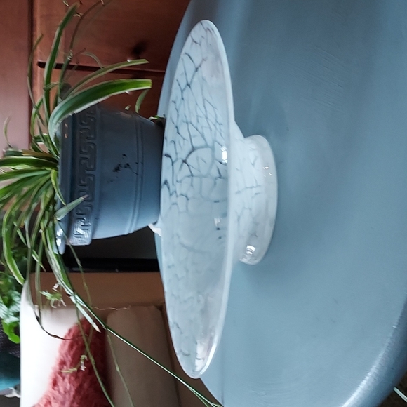 💕  Antique glass cloud  bowl candle holder centerpiece - Picture 14 of 15